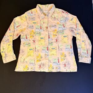 Vintage 2005 Christopher & Banks Dog Walking Novelty Shirt Women’s Large